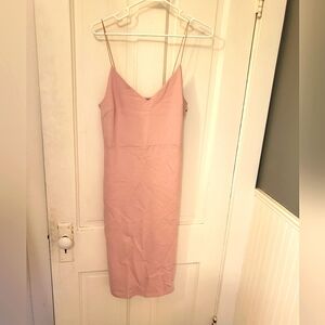 Elegant Pink Spaghetti Strap Dress